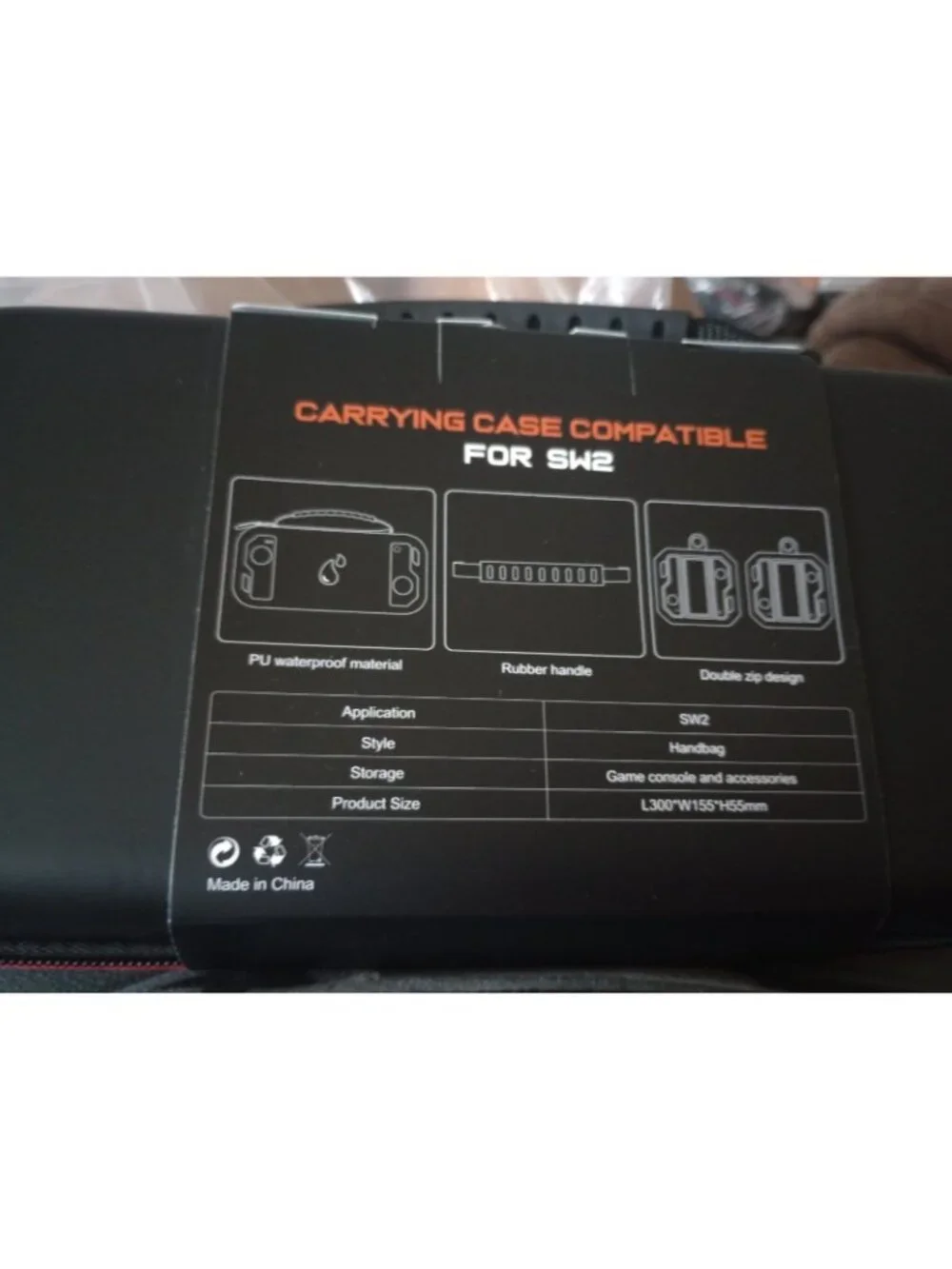 Carrying case compatible SW2 Black Full Protection Crush/Fall/Water Resistant